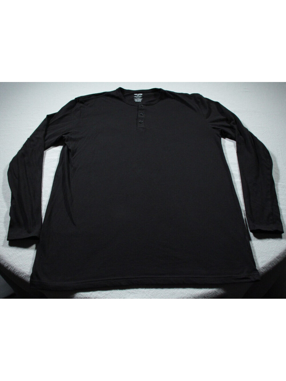 True Classic Long Sleeve XL Tall Henley T-Shirt Black XLT Men's Shirt